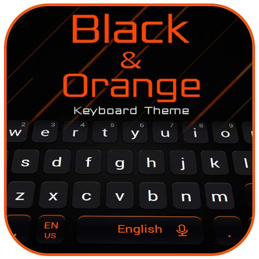 Cool Black Orange Keyboard Theme 10001001