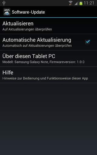 Update App for ODYS Tablet PCs screenshot 1