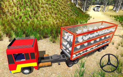 Chicken Poultry Truck Driving Game screenshot 1