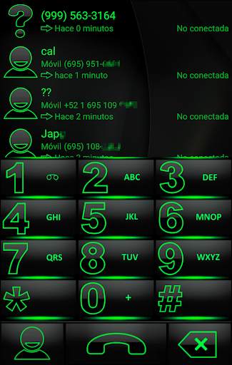 THEME EXDIALER SPECTRA GREEN GLASS screenshot 1