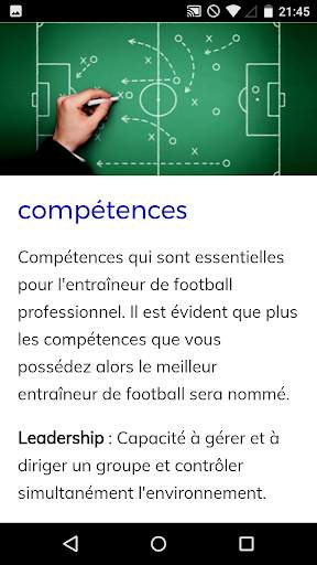 Cours d'entraîneur de Football screenshot 2
