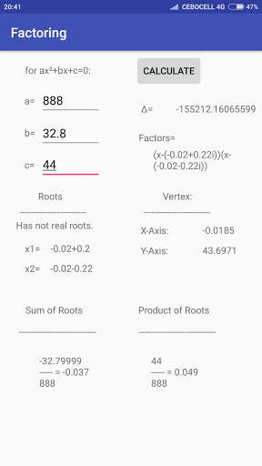 Factoring-Factorization скриншот 2