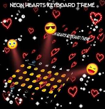 Neon Hearts Keyboard Theme screenshot 2