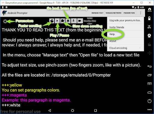 A Prompter for Android screenshot 1