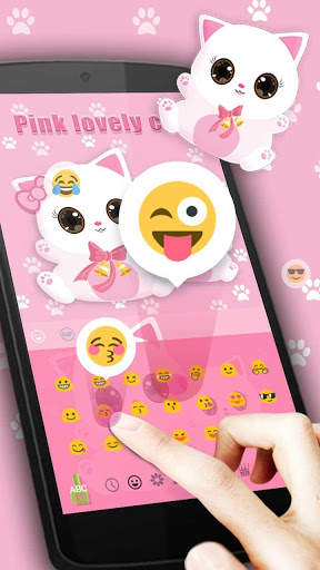 Pink Cat Lovely Keyboard screenshot 3