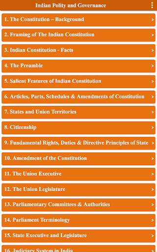 Indian Constitution, Polity & Governance (Free) screenshot 8