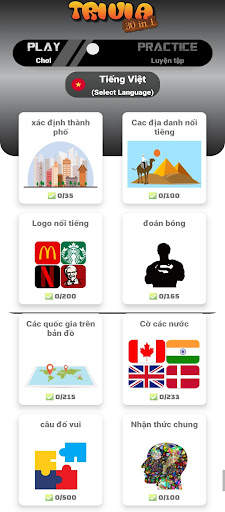 30in1 Trivia: bằng tiếng Việt screenshot 1
