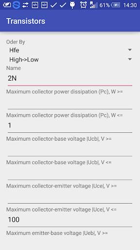 Bipolar Transistors Database screenshot 1