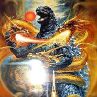 Godzilla vs King ghidorah and Kong Wallpaper