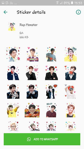 BTS WAStickerApps KPOP Idol for Whatsapp screenshot 5