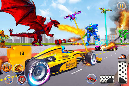 Flying Dragon - Car Robot Game screenshot 2