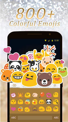 Gold & Silver Diamond Keyboard Theme screenshot 2