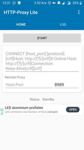 HTTP-Proxy Lite (SSH) screenshot 1