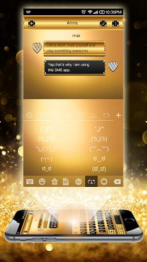 Gold Neon Emoji Keyboard स्क्रीनशॉट 4