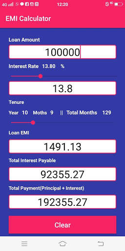 EMI Calculator screenshot 2