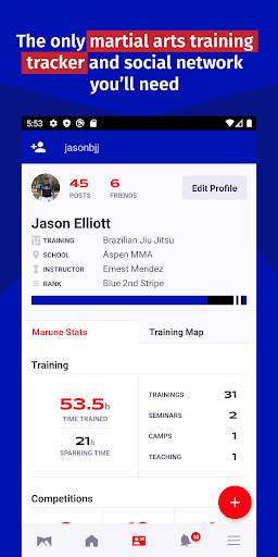 Marune - Training Tracker for Martial Arts screenshot 1