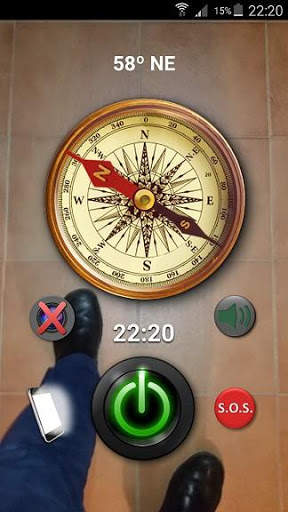 Flashlight Compass SOS (Free) screenshot 2