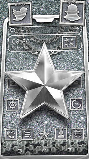Silver Star Theme Launcher screenshot 1