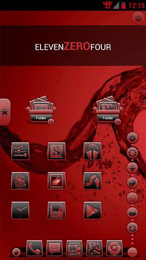 Serenity Launcher Theme Red screenshot 6