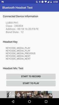 Bluetooth Headset Test screenshot 1