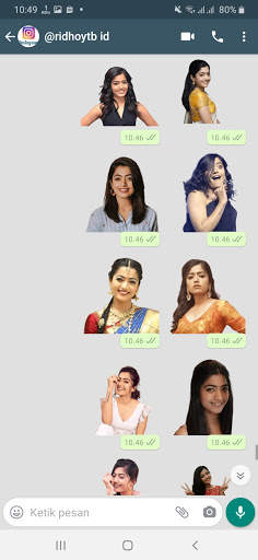 Sticker Wa Rashmika Mandanna WAStickerApps screenshot 1