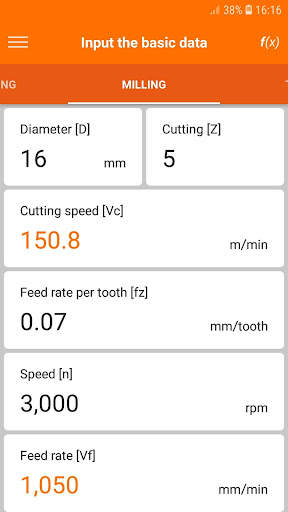Hoffmann Machining Calculator screenshot 2