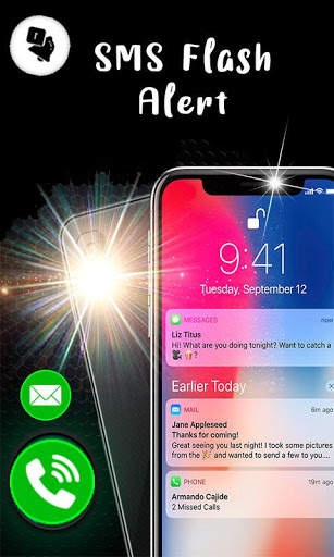 Blinking flash on Call & SMS - Ultra Flash Alert screenshot 1