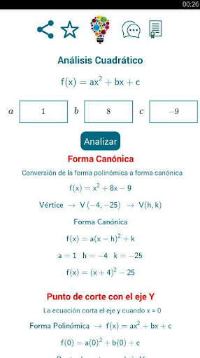 Análisis Cuadrático screenshot 6