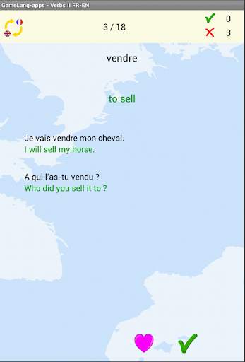 Hangman Verbs French - German screenshot 4