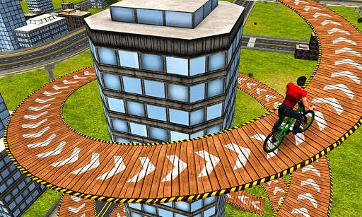 Rooftop Bicycle Stunt Rider 3D screenshot 2