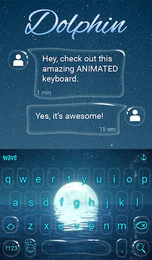 Dolphin Animated Keyboard   Live Wallpaper screenshot 3