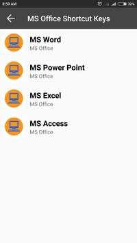 A-Z Computer Shortcut Keys screenshot 4