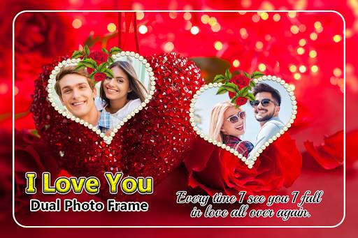 I Love You Dual Photo Frame 1 تصوير الشاشة