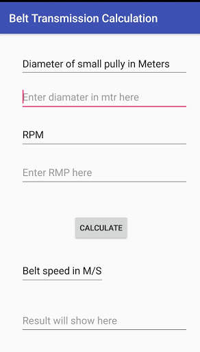 Belt Drive Transmission calculations скриншот 1