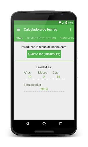 Calculadora de fechas screenshot 2