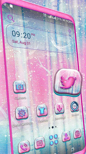 Pink Birch Tree Launcher Theme screenshot 1