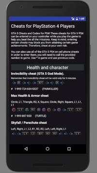 Cheats for GTA screenshot 3