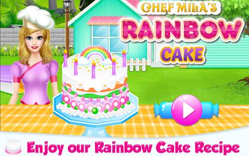 Lovely Rainbow Cake Cooking screenshot 1