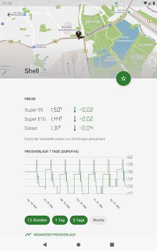 Spritpreise - günstig Tanken screenshot 9
