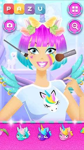 Makeup Girls - Unicorn dress up games for kids screenshot 1