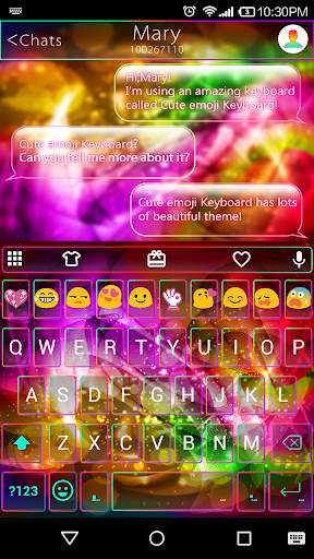 Neon Daydream Emoji Keyboard स्क्रीनशॉट 1