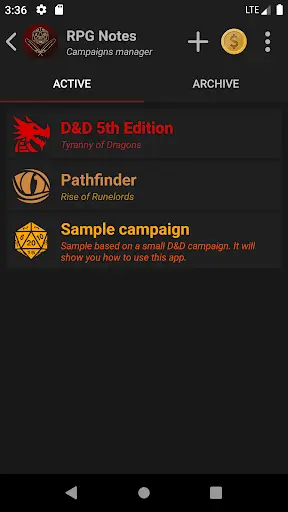 RPG Notes screenshot 1