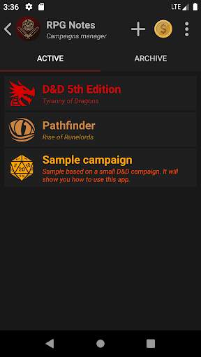 RPG Notes screenshot 1