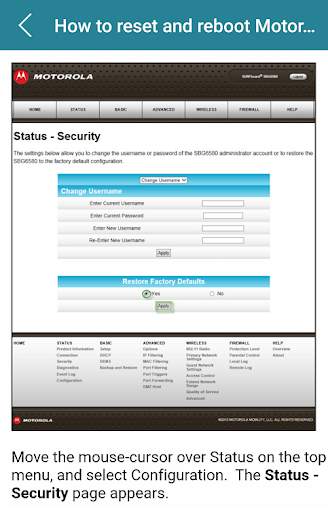 Motorola Modem Router Guide screenshot 5