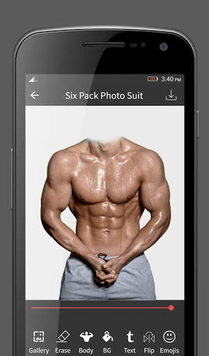Man Six Pack Photo Suit screenshot 4
