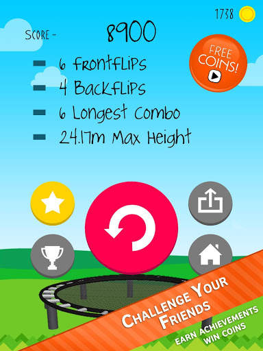 Stickman Trampoline FREE Backflip Jump Flip Master screenshot 15