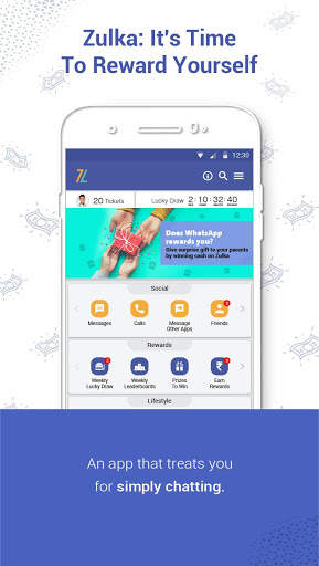 Zulka messaging app - Chat and win amazing prizes screenshot 1