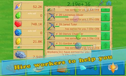 Idle Gold gem clicker स्क्रीनशॉट 2