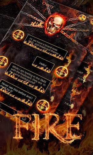 (FREE) GO SMS PRO FIRE THEME screenshot 1