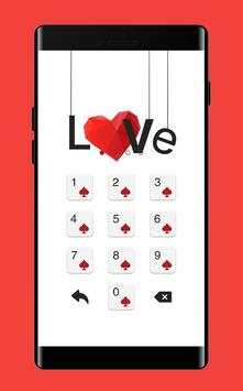 HeartS APP Lock Theme Poker Pin Lock Screen screenshot 3